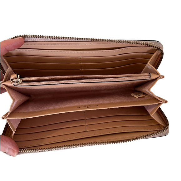 Kate Spade Neda Wellesley Rose Gold Zip Around Wallet - Picture 4 of 9